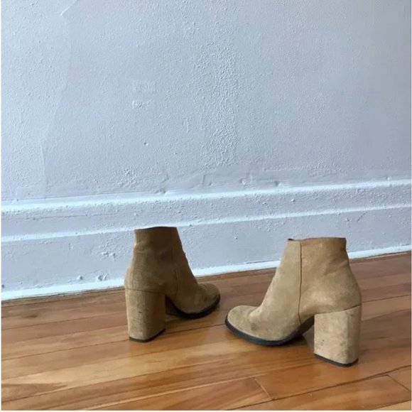 Suede Ankle Cowgirl Boots - Picture 4 of 8